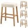 YISUN Stool Covers Rectangle - 4 Pack Stretch Waterproof Saddle Seat Cover Counter Bar Stools Bar Chairs Covers Kitchen Island Chairs Cushion Protector