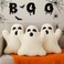 Shappy 3 Pcs Halloween Ghost Throw Pillows Cute Soft Decorative Pillows