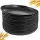 supernal 16Pcs Black Wheat Straw Plates 10Inch Unbreakable Dinner Plate Set