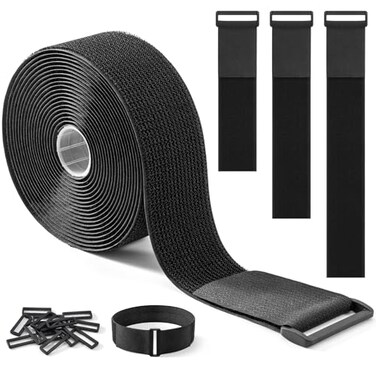 Trilancer 2''x 16Ft Heavy Duty Hook and Loop Straps with 15 Buckles