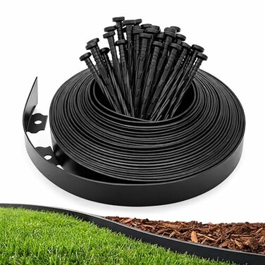 Gardzen 1.5" x20' Landscape Edging Kit with 24 Spikes