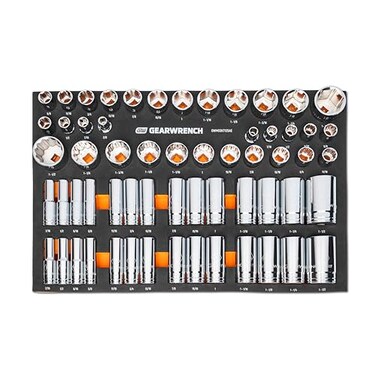 GEARWRENCH 60 Piece 1/2” Drive Master SAE Socket SetGWMSSKT12SAE