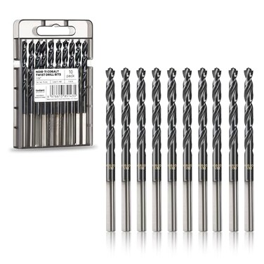 toolant 7/32" Cobalt Drill Bit Set TiAlN Coated, 10Pcs