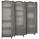 HOMCOM 6 Panel Room Divider 6 Ft Privacy Screen Hand-Woven Mixed Gray
