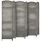 HOMCOM 6 Panel Room Divider 6 Ft Privacy Screen Hand-Woven Mixed Gray