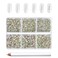Beadsland Flatback Rhinestones, Crystal AB, 7200pcs Mixed 6 Sizes