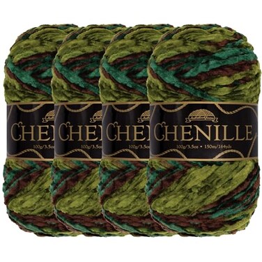 BambooMN JubileeYarn Chenille Yarn - Camelot - 4 Skeins