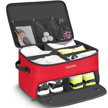 YOREPEK 2 Layer Golf Trunk Bag Organizer, Sturdy Golf Trunk Storage