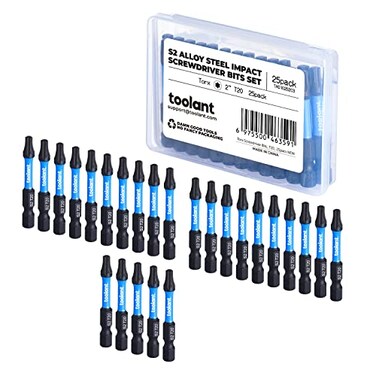 toolant 25PCS 2" Impact Torx Bits Hex Shank S2 Steel Magnetic