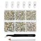 Beadsland Flatback Rhinestones, Crystal AB, Mixed 6 Sizes 4300pcs