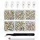 Beadsland Flatback Rhinestones, Crystal AB, Mixed 6 Sizes 4300pcs