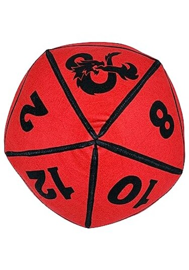 Northwest Hasbro DungeonsDragons Cloud Pillow, 11", Red D20 Dice
