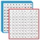 SpriteGru Math Hundred Boards, Laminated Double Sided Number 1-100 Chart Easy to Write Consecutive Number Counting Chart for Kids Classroom, Homeschool, School Supplies (10 Sheets