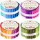 SmoothNovelty 160 Pcs 4 Rolls Fabric Strips, 2.44" x 39.3", Simple