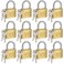 HOX Solid Brass Keyed Different Padlock with 1-9/16-Inch Wide Body