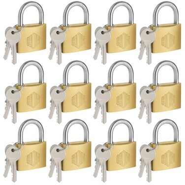 HOX Solid Brass Keyed Different Padlock with 1-9/16-Inch Wide Body