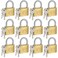 HOX Solid Brass Keyed Different Padlock with 1-9/16-Inch Wide Body