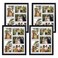 PHAREGE 4 Pack 5 Openings 4x6 Collage Picture Frame Black, White Mat