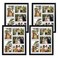 PHAREGE 4 Pack 5 Openings 4x6 Collage Picture Frame Black, White Mat