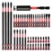 GEINXURN Impact Tough Magnetic Mixed 45Pack Insert Driver Bits, S2 Alloy Steel Screwdriver Power Bits Set with 1Pcs Impact Magnetic Bit Holder