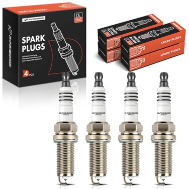 A-Premium Iridium Platinum Spark Plugs Pack of 4, Fine Wire, L4 Engine