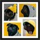 DUENPY 20x20 Collage Frame For 4 8x10 Photos Black