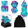 Junkin DND Dice Set Glitter Sparkle Cosmic Mixed Polyhedral DND Dice