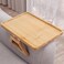 Danfoxer Couch Arm Tray,Bamboo Folding Sofa Tray,Sofa Armrest Trays Clip-On Couch Desk for Drinks,Snacks,Phone,Remote Control（Natural
