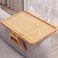 Danfoxer Couch Arm Tray,Bamboo Folding Sofa Tray,Sofa Armrest Trays Clip-On Couch Desk for Drinks,Snacks,Phone,Remote Control（Natural