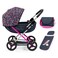Bayer Pram Cosy Doll Stroller Set, Foldable NavyPink Toy for 18" Dolls