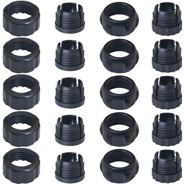LUORNG 10 Sets Ball Joint Mounting Socket 17mm/18mm Mobile Phone Holder Car Gravity Mount Accessory with Threaded Screw Fixing Nut Air Outlet Fixing Clip Nut Base Holder