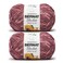 Bernat Blanket Mist-ical Crochet Soft Chenille Yarn, Berry, 2-Pack