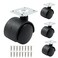 suiwotin 1 Inch Swivel Caster Wheels, Plate Caster, 4pcs