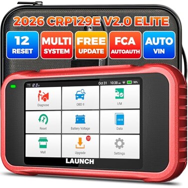 LAUNCH CRP129E V2.0 Elite OBD2 Scanner, 12 Reset, Lifetime Update Scan Tool