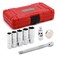 EMENTOL 8PCS 3/8" Drive Spark Plug Socket Set, SAEMetric, 6-Point Socket Set, Universal Joint, 6-Inch Extension Bar, Spark Plug Gap Gauge