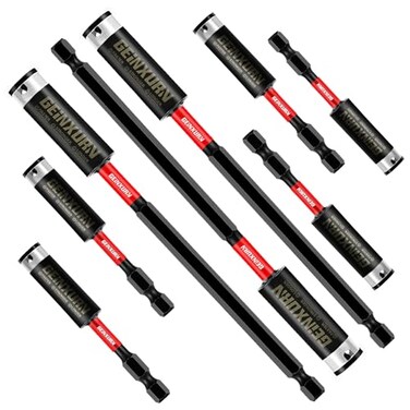 Geinxurn 8PACK Impact Magnetic Screwdriver Bit Holders, Extension Socket Drill Bit Holder S2 Alloy Steel Hex Shank Quick-Change Drill Bit Guide（3inches and 6inches