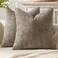 MIULEE Decorative Couch Throw Pillow Covers 18x18 Inch Neutral Khaki 2 Pack
