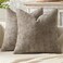 MIULEE Decorative Couch Throw Pillow Covers 18x18 Inch Neutral Khaki 2 Pack