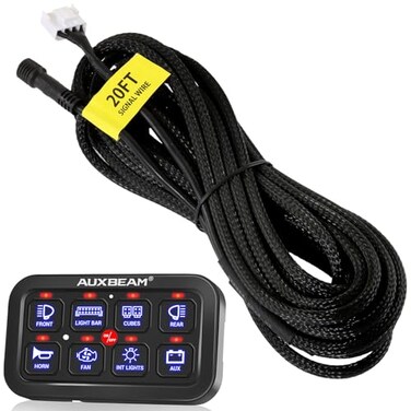 Auxbeam Extension Cable Switch Panel Extension Wire, 20FT