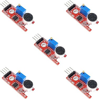 DIYables Analog Sound Sensor Sound Detector for Arduino, ESP32, ESP8266, Raspberry Pi, 5 Pieces