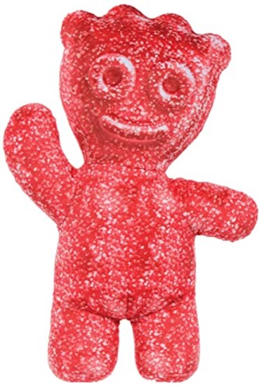 iscream Sour Patch Kids Candy Mini Embossed Character Shaped Pillow, Red