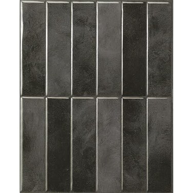 Smart Tiles Peel and Stick backsplash, Stacked Graphite Black, 11.43"x9