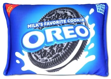 iscream Oreo Cookie Package-Shaped Mini Squishy Accent Throw Pillow