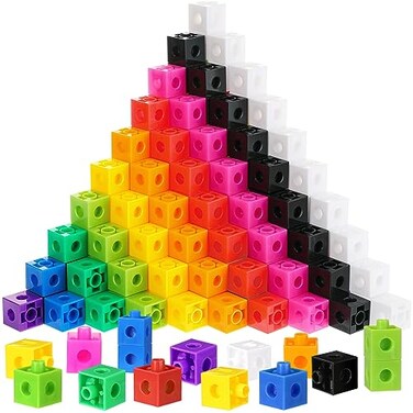 Shappy 600 Pcs Math Cubes Educational Counting Toy Math Manipulatives Connecting Counting Cubes Blocks for Learning Classroom Homeschool Supplies(Classic