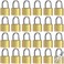 Yaocom Solid Brass Keyed Alike Padlocks with Keys, 25mm, 24 Pcs