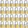 Yaocom Solid Brass Keyed Alike Padlocks with Keys, 25mm, 24 Pcs