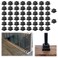 Muzata 50 Pack Flat Baluster Shoes with Screw for 1/2" Square Baluster WT10