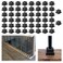 Muzata 50 Pack Flat Baluster Shoes with Screw for 1/2" Square Baluster WT10