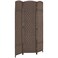 HOMCOM 3 Panel Room Divider 6 Ft Privacy Screen Hand-Woven Brown