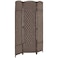 HOMCOM 3 Panel Room Divider 6 Ft Privacy Screen Hand-Woven Brown